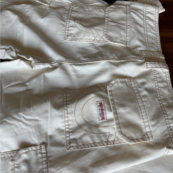 NWT True Religion Winter White Military Single Needle Cargo Pant Women’s 29 - Picture 5 of 11